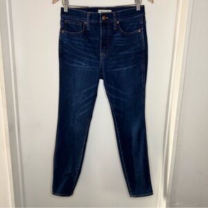 MADEWELL 10” High Rise Skinny dark denim jeans 27 Petite